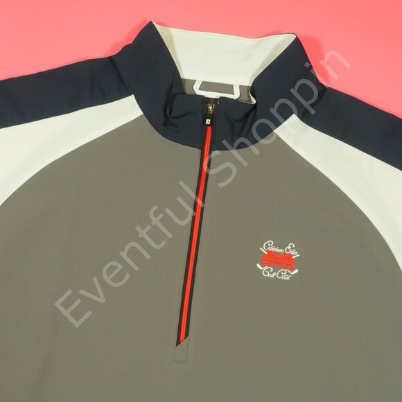 FootJoy Jacket Mens XL Gray Chateau Elan Golf Club Short Sleeve Pullover DryJoys - Picture 1 of 5